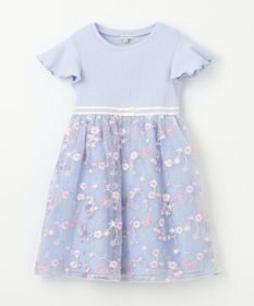 ANY KIDS 刺繍 チュール ワンピース
