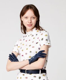 23区GOLF 【WOMEN】【吸水速乾・UVケア】ステッカープリント モックネックシャツ