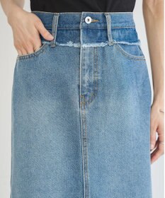 earth music&ecology ウエストフリンジデニムスカート