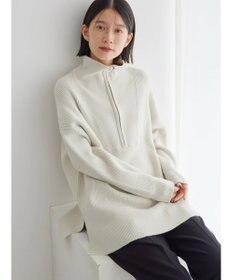 AMERICAN HOLIC バイパチハーフＺＩＰ片畦ニットプルオーバー　