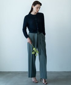 自由区 【カトリエムブーケ】Texture cardigan フリルショートカーディガン