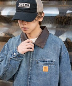 WEGO 【ユニセックス着用ITEM/MLサイズ展開】ワーカーズZIPデニムジャケット