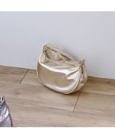 UNBILLION カシュカシュ cachecache / メタリックハーフムーンショルダー