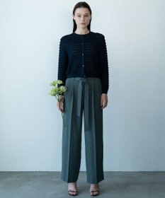 自由区 【カトリエムブーケ】Texture cardigan フリルショートカーディガン
