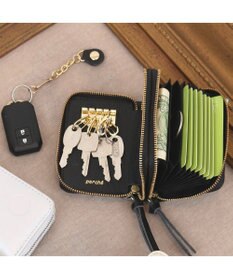 UNBILLION ペルケ perche / ドット型押し・ジャバラカードキーケース