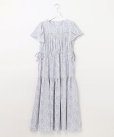 Feroux 【洗える】フラワープリントドロスト ワンピース