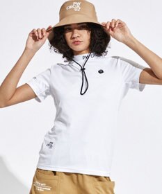 PW CIRCULUS 【UVカット / 吸水速乾 / 伸縮性抜群】【WOMEN】NEW バックメッシュモック T ゴルフウェア レディース ホワイト系