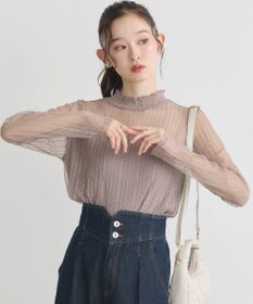 earth music&ecology レースドッキングプルオーバー