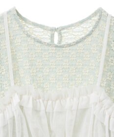 earth music&ecology ＳＥＴ２点フラワープルオーバー＋チュールビスチェ