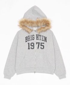 WEGO 裏起毛ファーフードBIGZIPパーカー