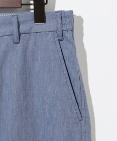 JOSEPH ABBOUD 【ウエストも伸びる/清涼/ストレッチ】ストレッチリネンシャンブレーショートパンツ