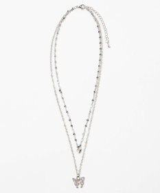 WEGO L2連ムーンキラキラネックレス