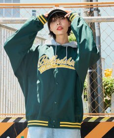 WEGO 【ユニセックス着用ITEM】フードワッペンスタジャン