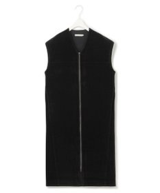 ICB L 【洗える】コットンシェニール ジレワンピース