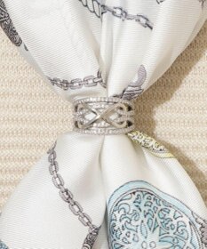 MOONBAT Luna Luce(ルナルーチェ)スカーフリング Pave Setting パヴェセット お手持ちのスカーフを通すだけ ギフト