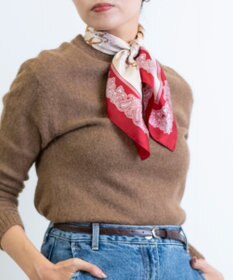 Marca ＜秋の新作＞【Marcaオリジナル】馬具＆ペイズリー 小判 シルクツイル スカーフ