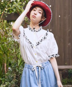 earth music&ecology 【予約】【WEB・一部店舗限定】ヴィンテージ風フリルブラウス/TOY STORY