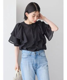 AMERICAN HOLIC 接触冷感シアーフリルブラウス