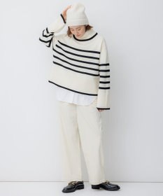23区 【洗える】ウールミドルゲージ ボーダー ニット