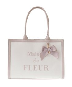 Maison de FLEUR ロゴ刺繍キャンバストートバッグ