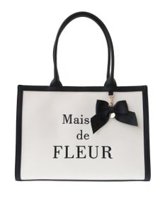 Maison de FLEUR ロゴ刺繍キャンバストートバッグ