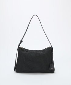 TOPKAPI 【Breath TOPKAPI】レザーコンビ 雑材風 シンプル ショルダーバッグ チャーム付き