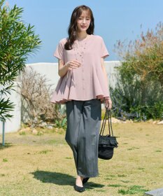 Tiaclasse ボリュームフレアブラウス