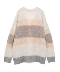 earth music&ecology グラデーション起毛ニットカーディガン