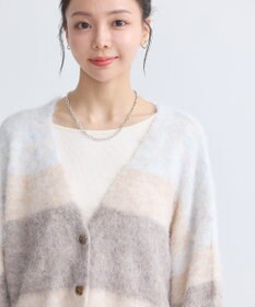 earth music&ecology グラデーション起毛ニットカーディガン