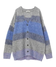 earth music&ecology グラデーション起毛ニットカーディガン