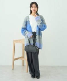 earth music&ecology グラデーション起毛ニットカーディガン