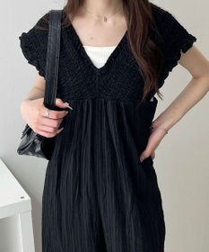 WEGO シャーリングサロペット