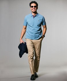 GOTAIRIKU 仕事で着られる綿パン【吸水速乾/ストレッチ/折り目加工】クールマックスコットンパンツ_ノータック（25年モデル）