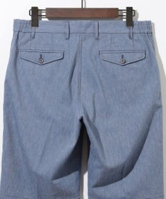 JOSEPH ABBOUD 【ウエストも伸びる/清涼/ストレッチ】ストレッチリネンシャンブレーショートパンツ