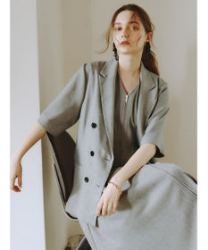 Te chichi ミックスツイルテーラードジャケット(セットアップ可)《2026 SUMMER LOOK item》