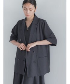 Te chichi ミックスツイルテーラードジャケット(セットアップ可)《2026 SUMMER LOOK item》