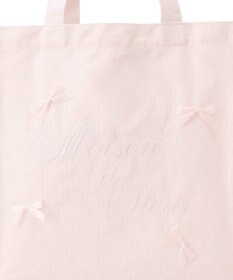 Maison de FLEUR リボンブランドロゴ刺繍スクエアトートバッグ