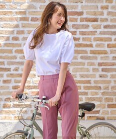 ANY SIS 【汗ジミ防止・UVケア】アーモンドスリーブ カットソー