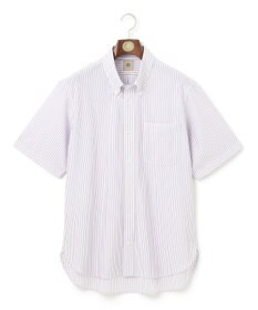 J.PRESS MEN 【KING SIZE】【夏に嬉しい高機能】カノコインレイストライプパッチポケット シャツ/B.D.