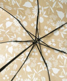 MOONBAT LANVIN en Bleu 折りたたみ傘 バイカラーデイジー サテンプリント 大きめ55cm