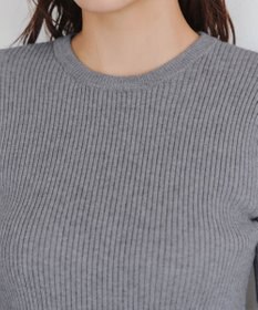 Tiaclasse 【洗える】マルチ配色ニットトップス