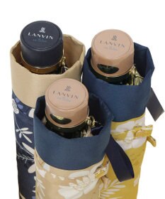 MOONBAT LANVIN en Bleu 折りたたみ傘 バイカラーデイジー サテンプリント 大きめ55cm