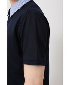 DAKS GIZAコットン THOMAS MASONチェック シャツカラーポロ