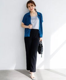 23区 L 【Lサイズ限定】レーヨンポリエステルストレッチ ニット パンツ