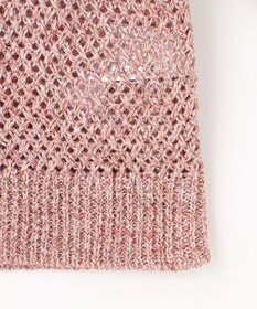 自由区 【洗える】カラーミックスメッシュリネン ニット