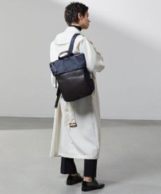 Y'SACCS リサイクルナイロン×カウレザー ラップリュック