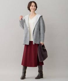 自由区 【リバーシブル】ウールリバー フード付きショートコート