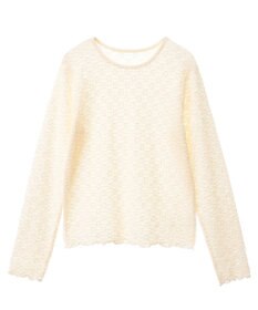 CRAFT STANDARD BOUTIQUE 花柄レースシャーリングプルオーバー