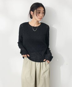 CRAFT STANDARD BOUTIQUE 花柄レースシャーリングプルオーバー