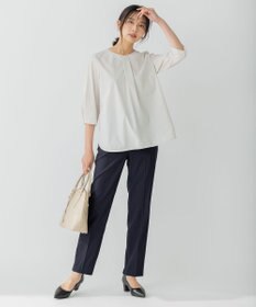 23区 【洗える】ブラウスライクジャージー プレーン カットソー